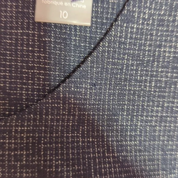 Karl Lagerfeld Paris Two-Tone Pocket Dress In Navy Size 10 - Picture 6 of 10